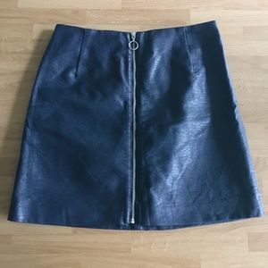 H&M Faux Leather Skirt